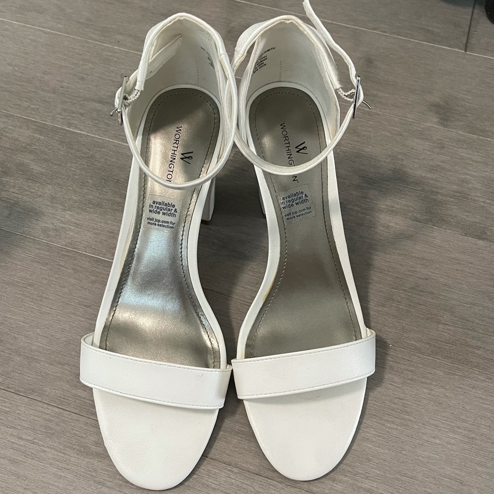 White Heels with Strap